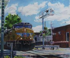 Union Pacific locomotive in Sedalia Missouri.